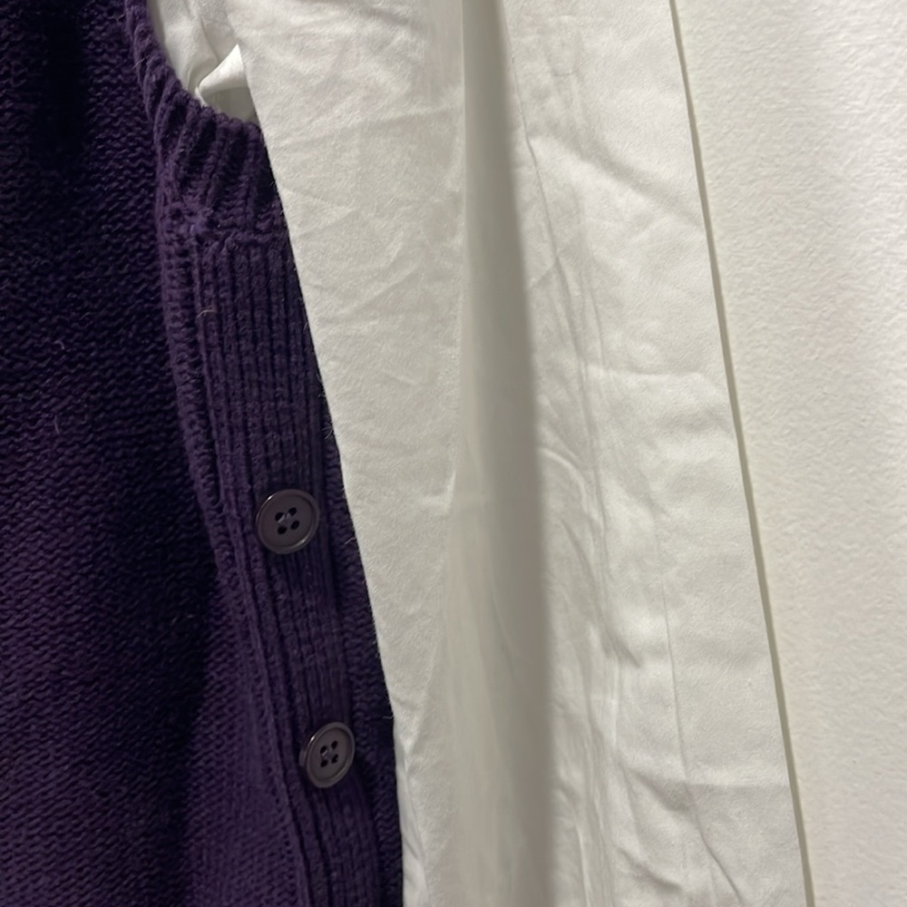 NWT Apt 9 white shirt with attached sweater vest - Picture 3 of 4